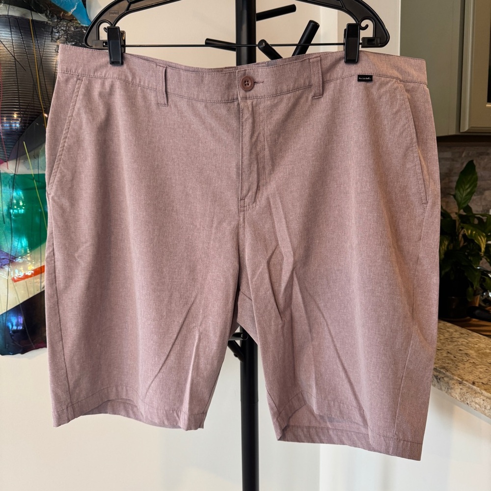 Men's Travis Mathew faded burgundy golf shorts